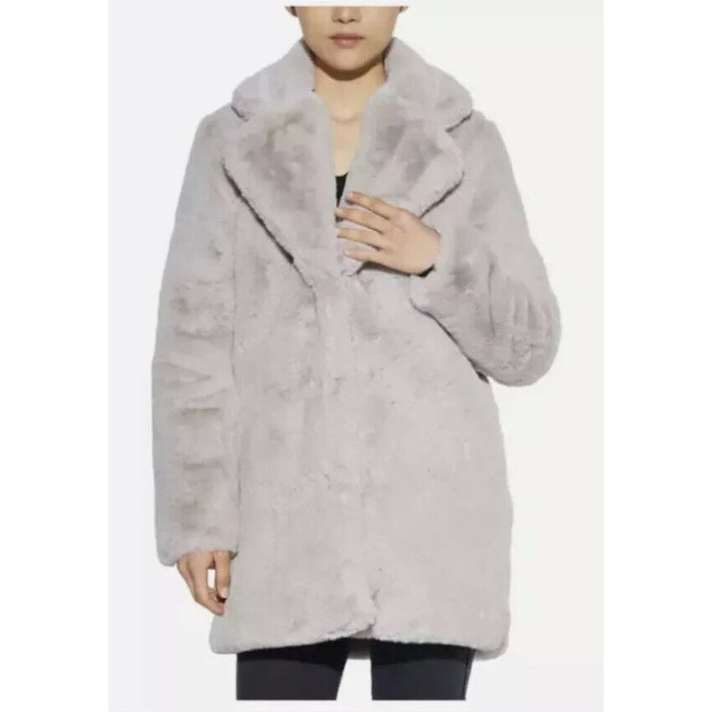 Apparis Eloise Womens‎ Faux-Fur Coat Cloud Size XL